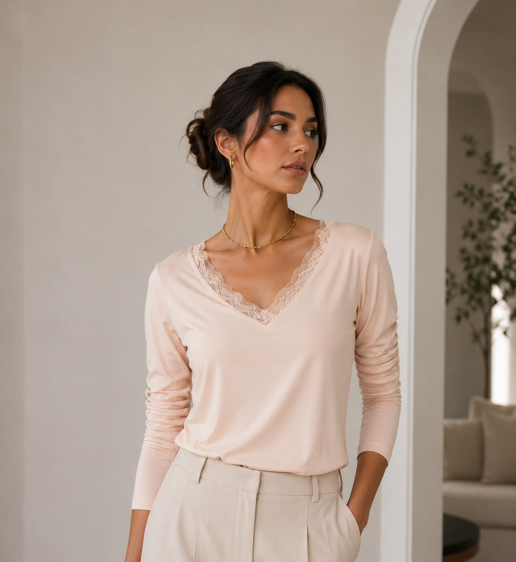 Lace touch top