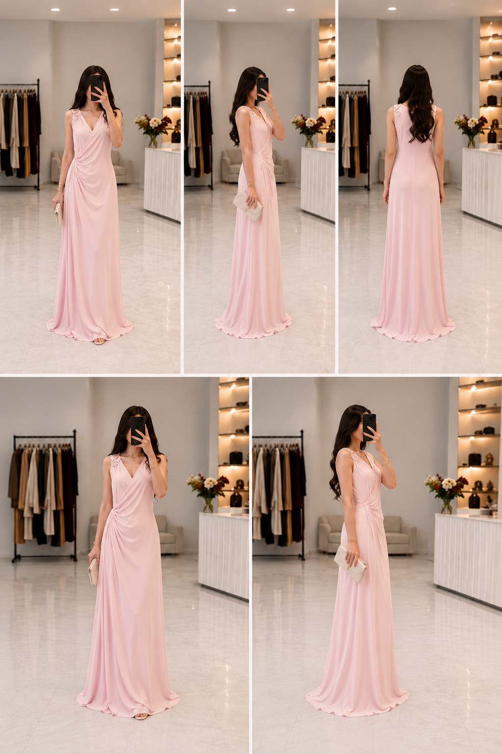 Golden Drape Dress