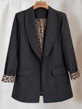 Leopard Cuff Blazer