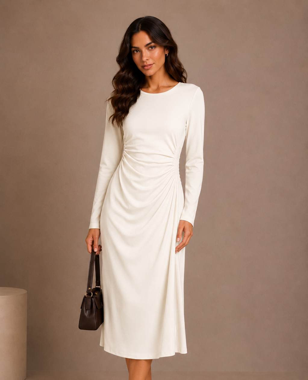 Ruched Midi Dress