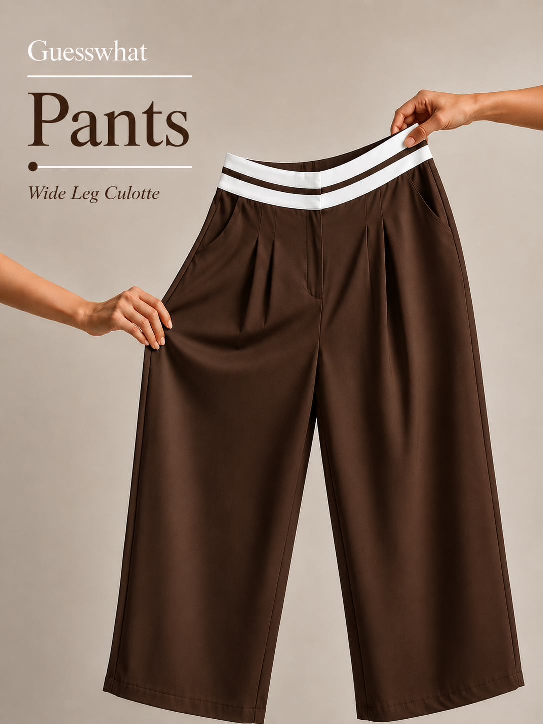 Wide Leg Culotte Pants