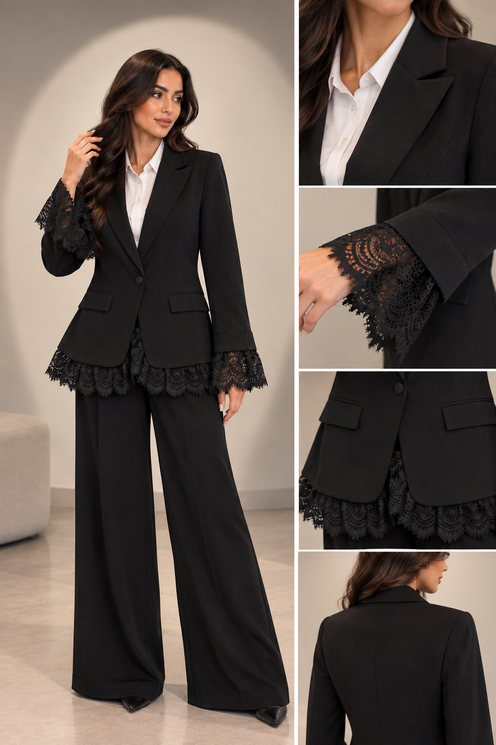 Lace Detail Blazer