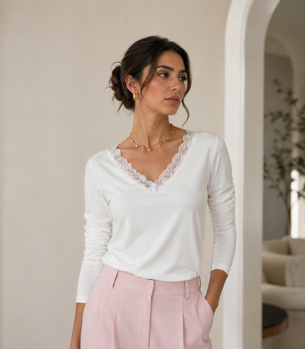 Lace touch top