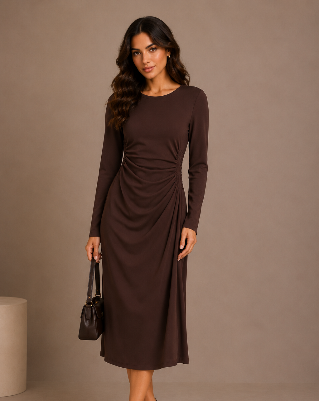 Ruched Midi Dress