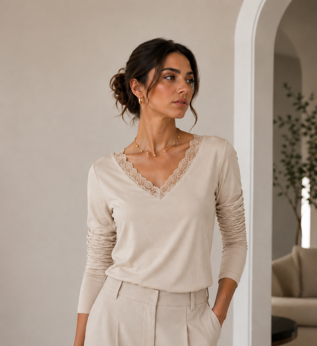 Lace touch top
