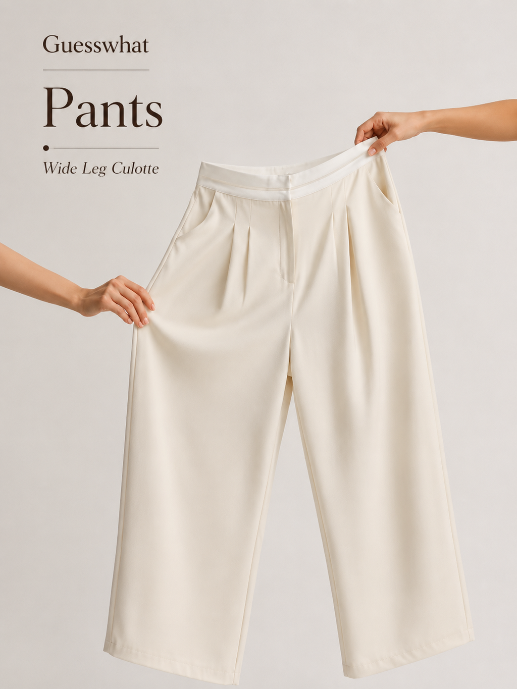 Wide Leg Culotte Pants