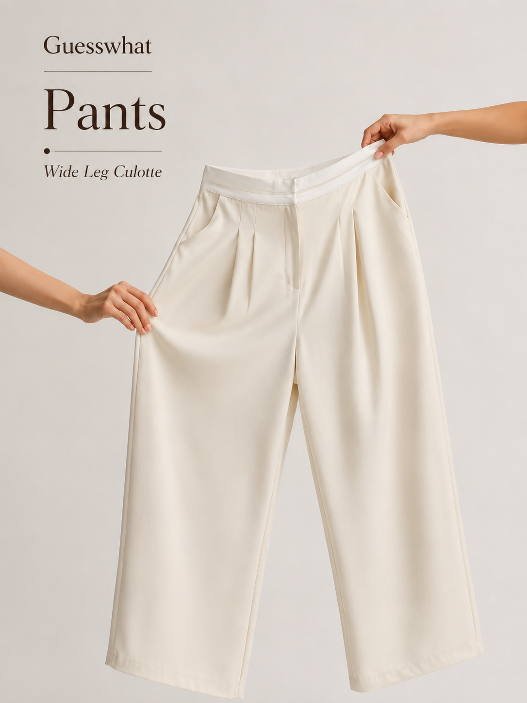 Wide Leg Culotte Pants