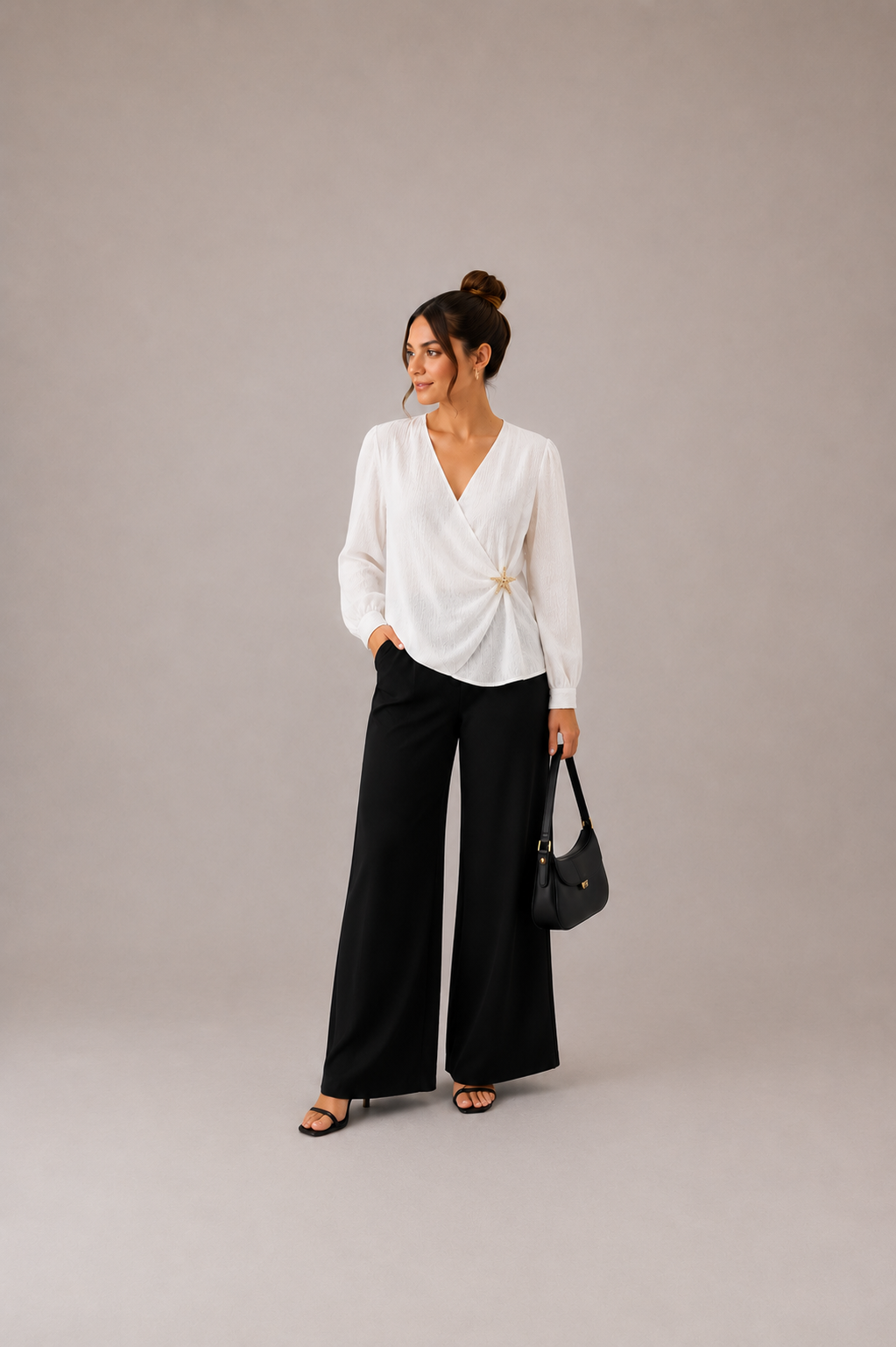 Luna Wrap Blouse