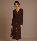 Buttoned Midi Dress