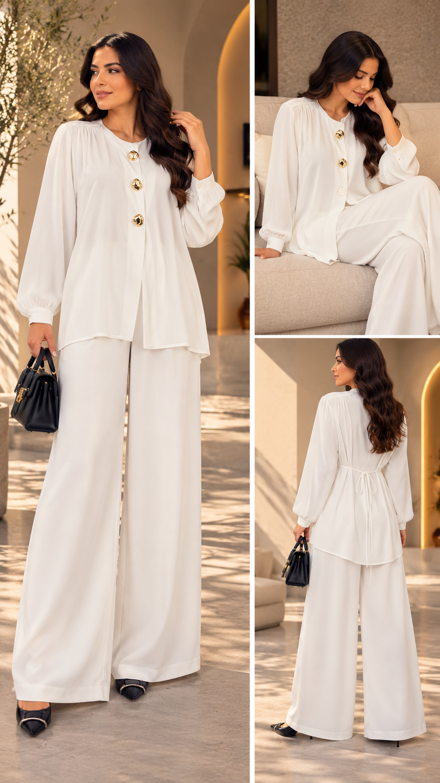 Golden Button Elegant Set
