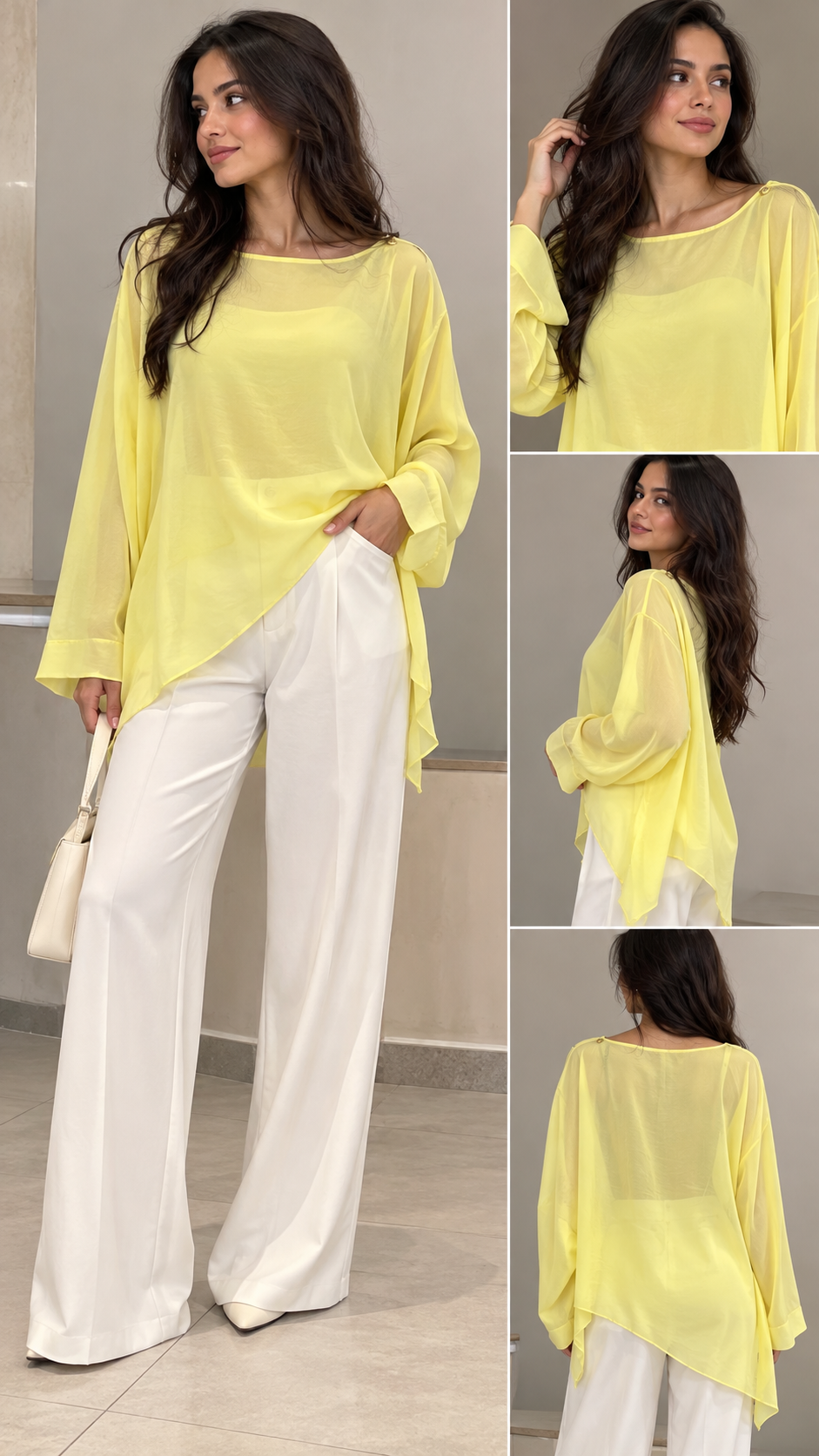 Asymmetric Chiffon Blouse