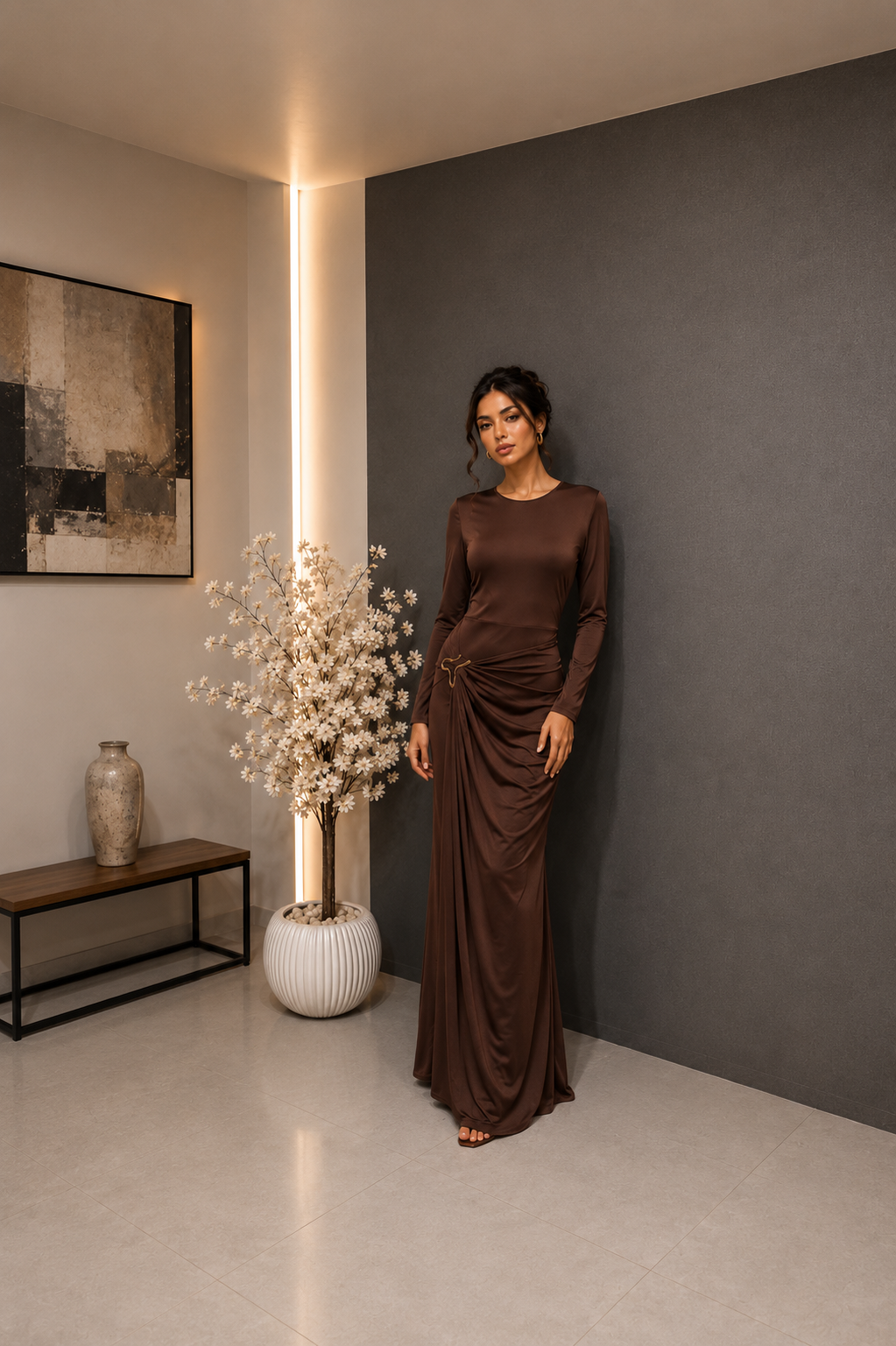Selene Drape Maxi Dress
