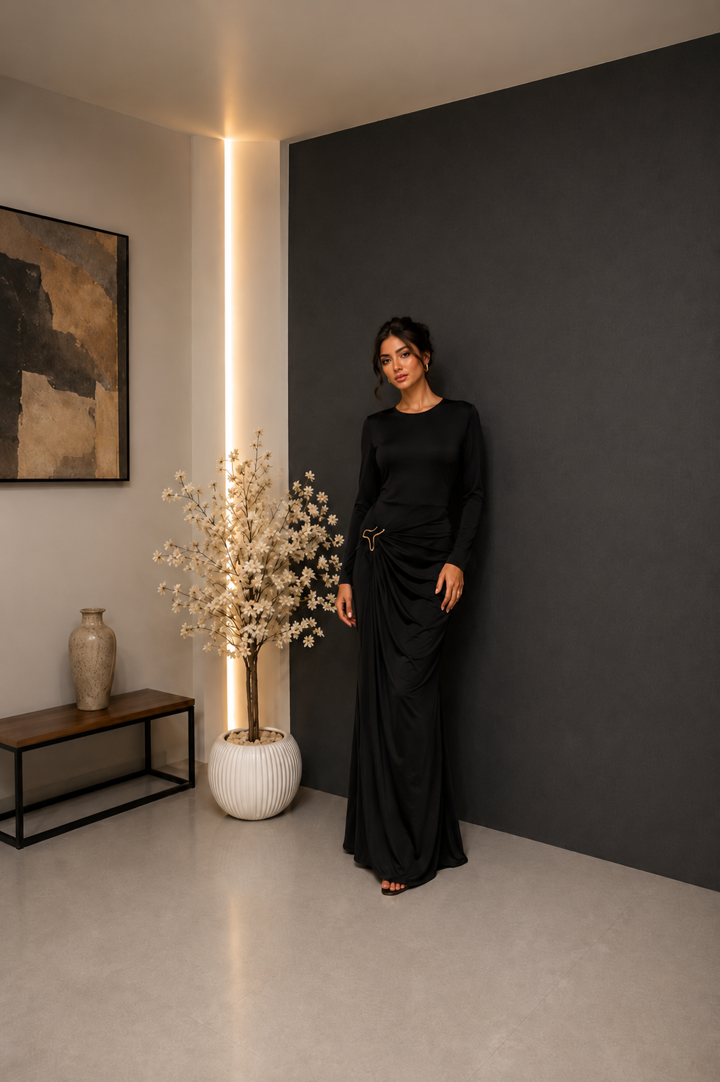 Selene Drape Maxi Dress
