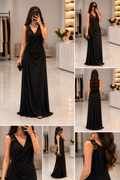 Golden Drape Dress