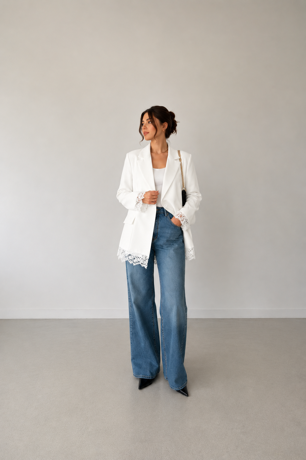 Lace blazer