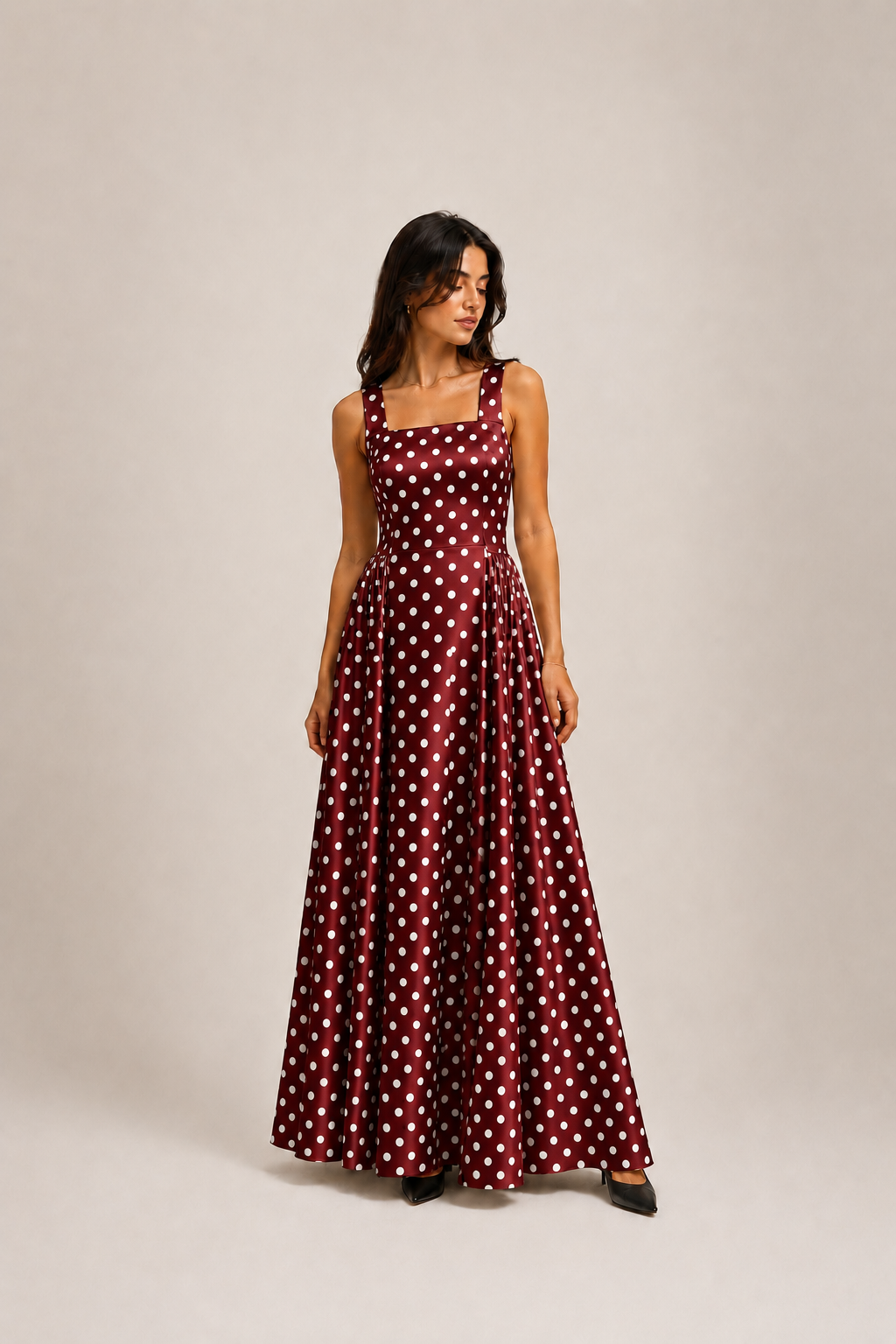 Polka Satin Dress