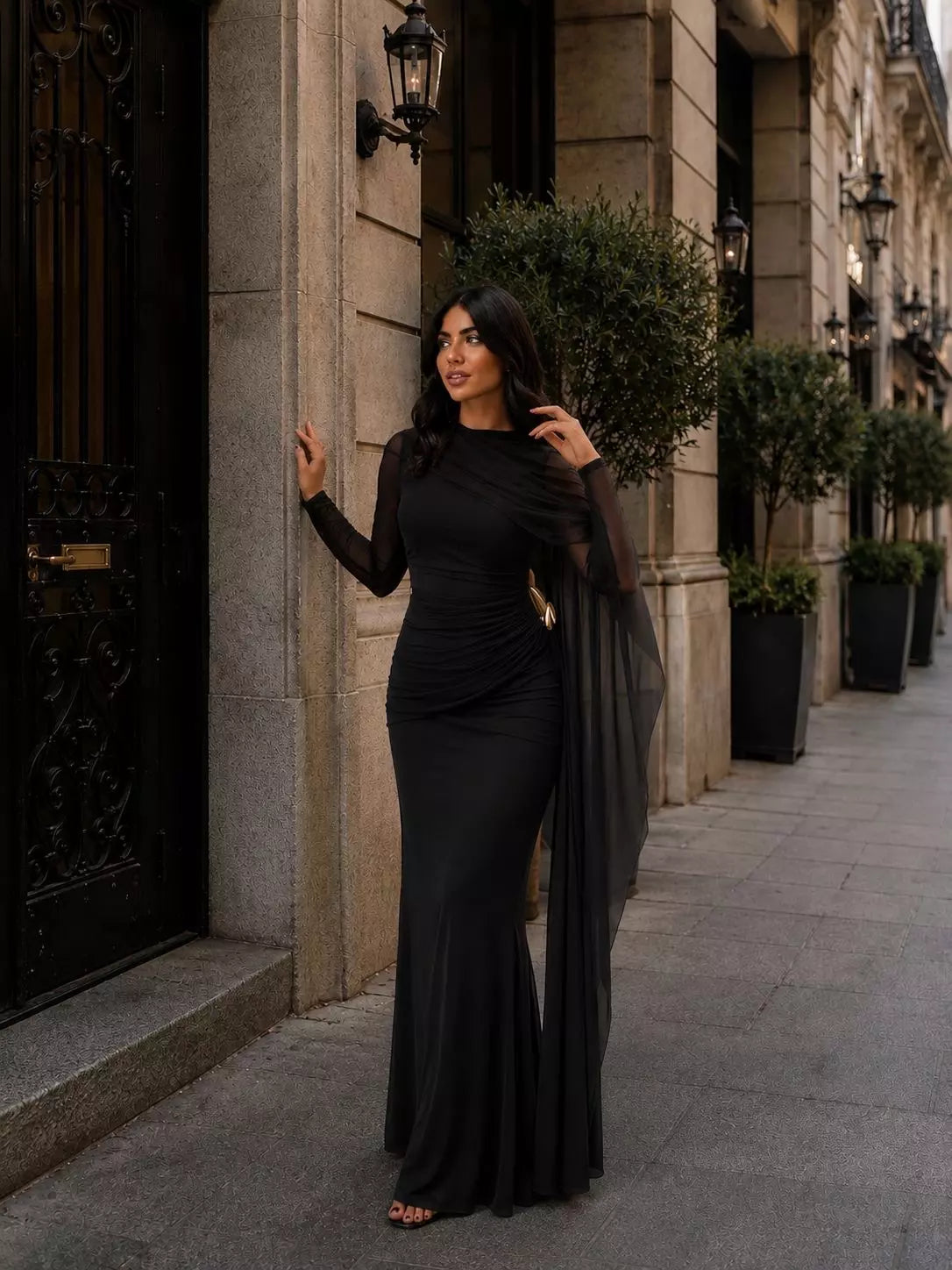 Elara Draped Dress
