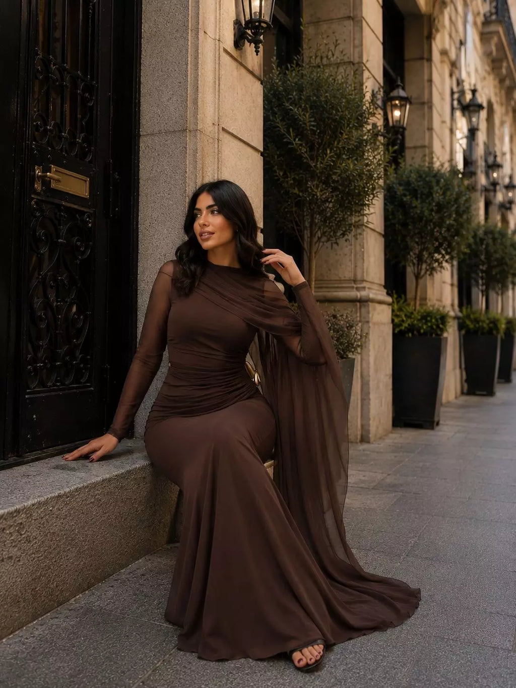 Elara Draped Dress