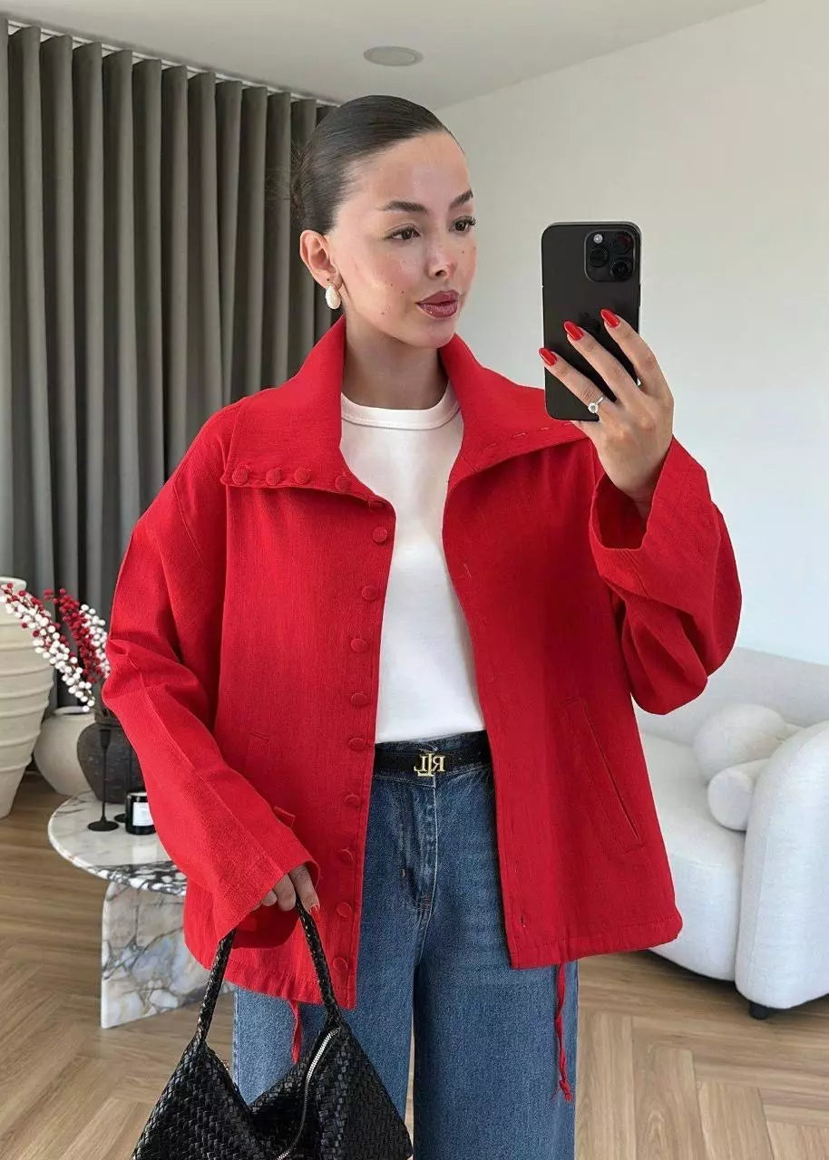 Turkish Oversized Button Jacke