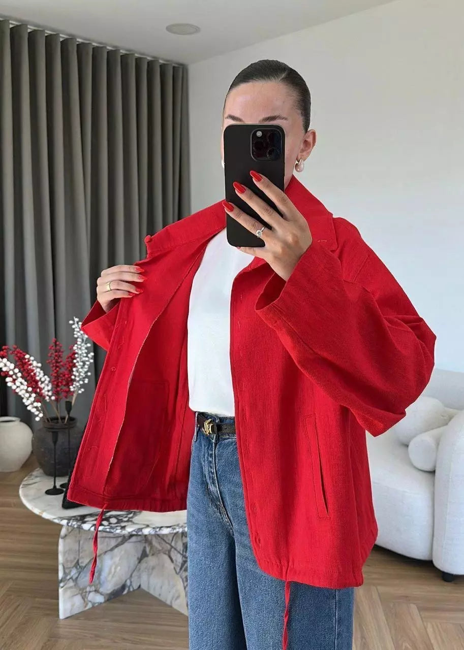 Turkish Oversized Button Jacke