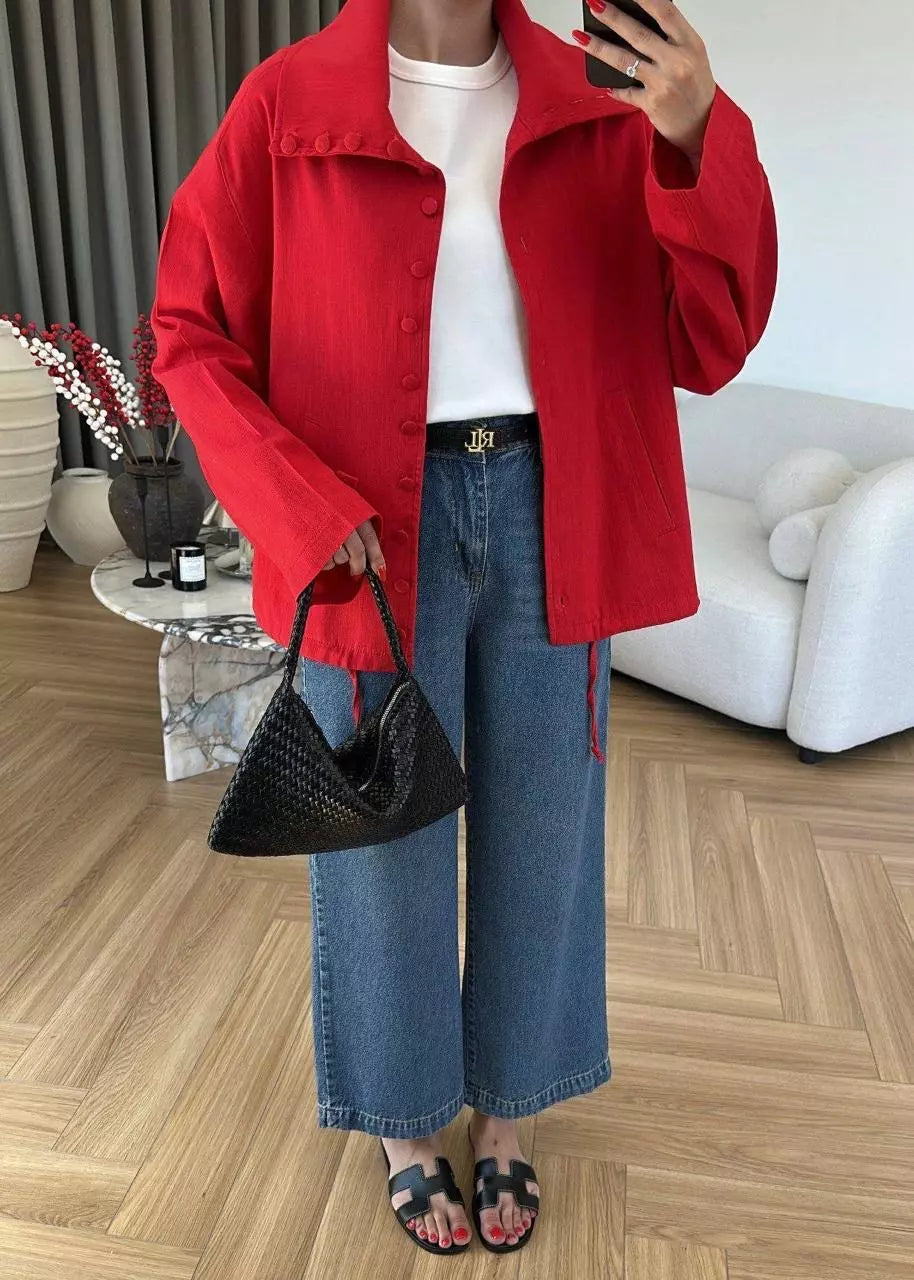 Turkish Oversized Button Jacke