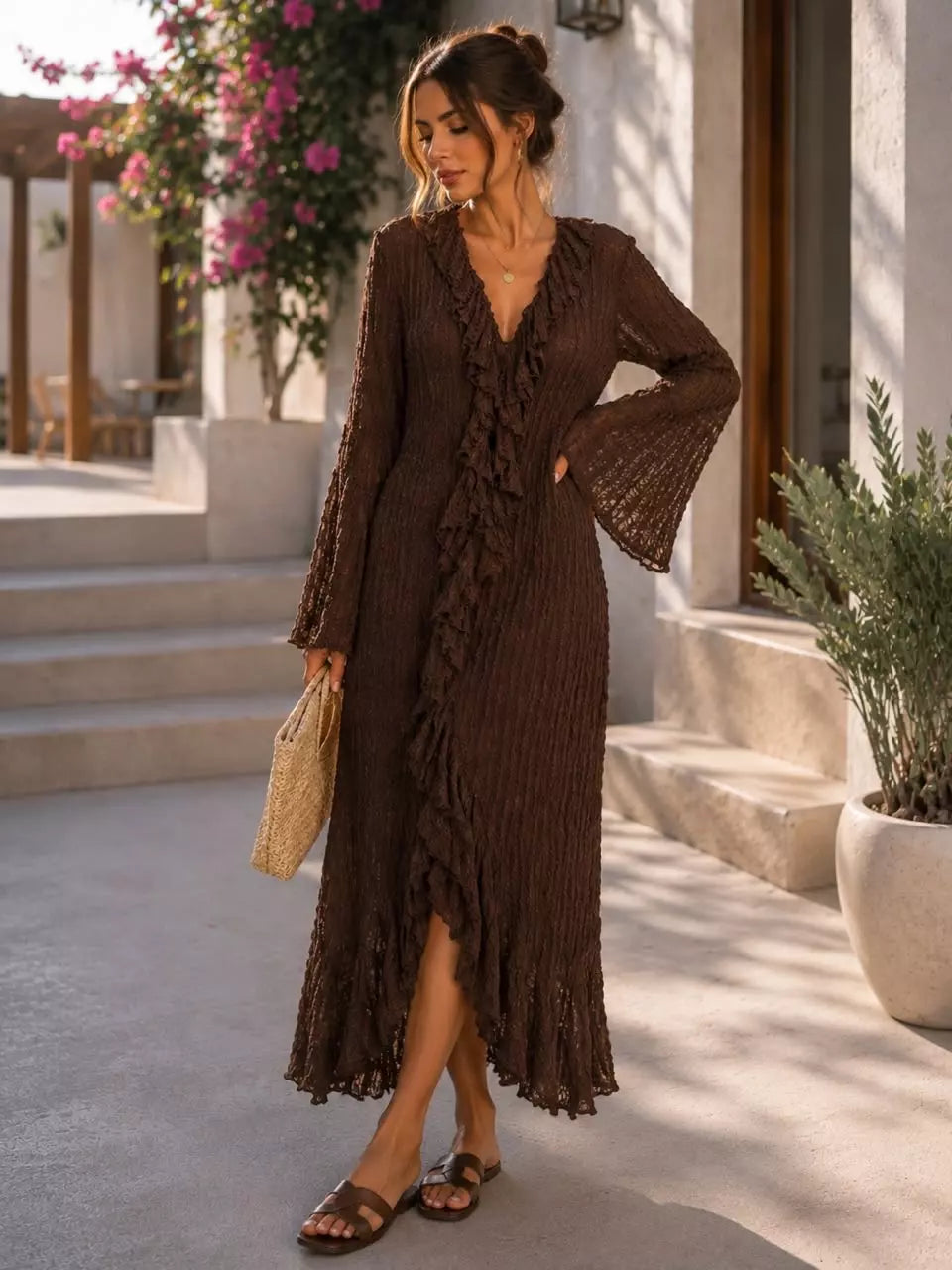 Luna Ruffle Maxi Dress