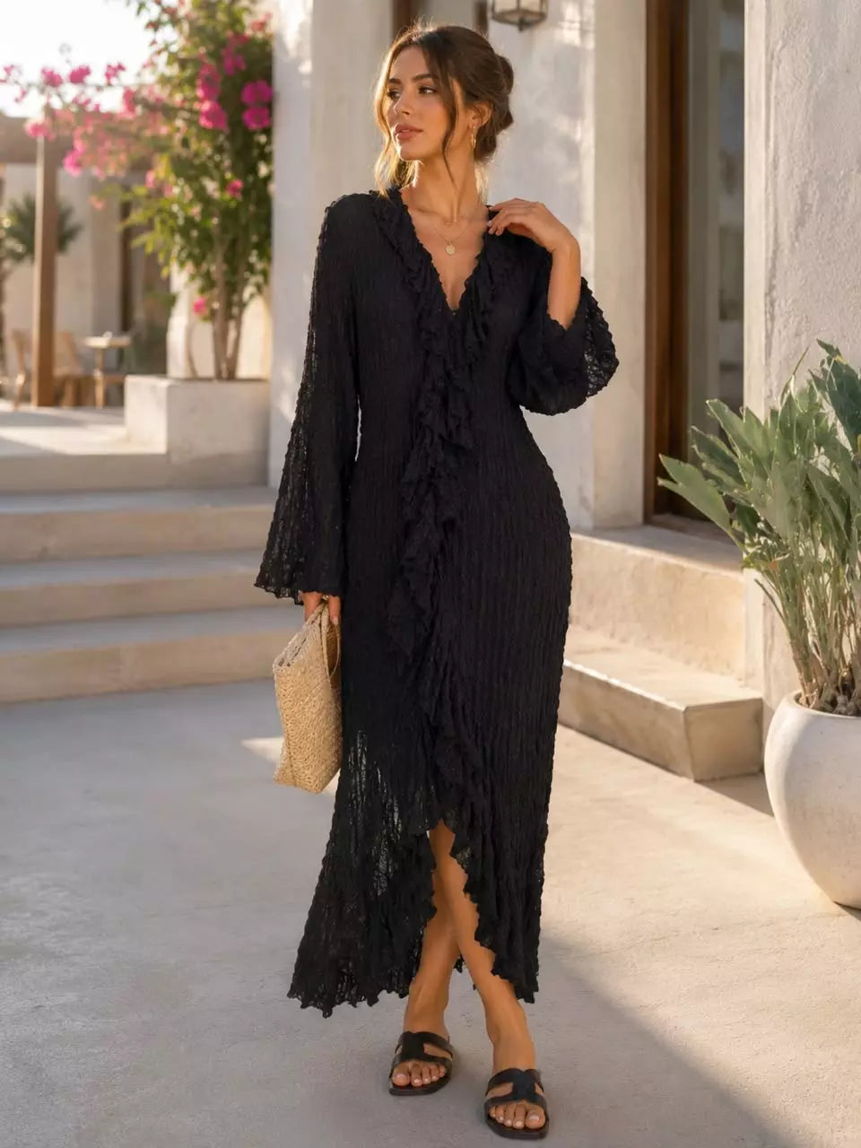 Luna Ruffle Maxi Dress