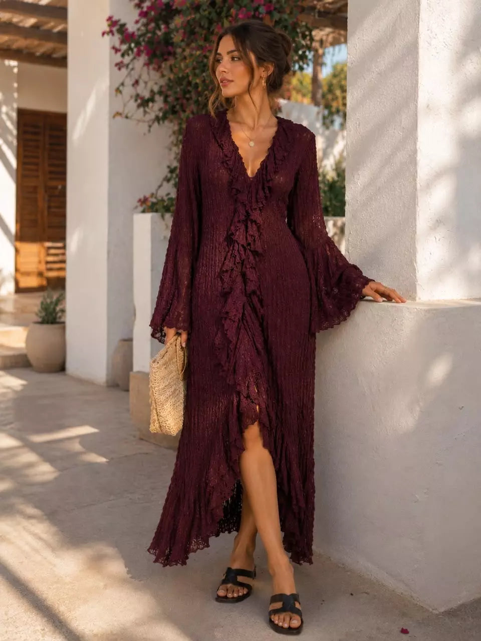 Luna Ruffle Maxi Dress